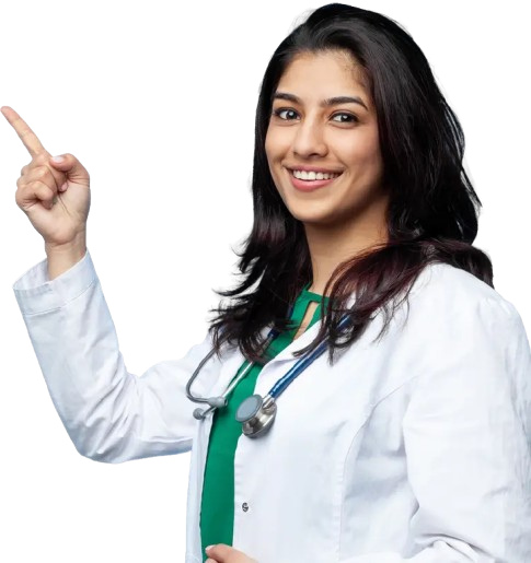 Doctor pointing